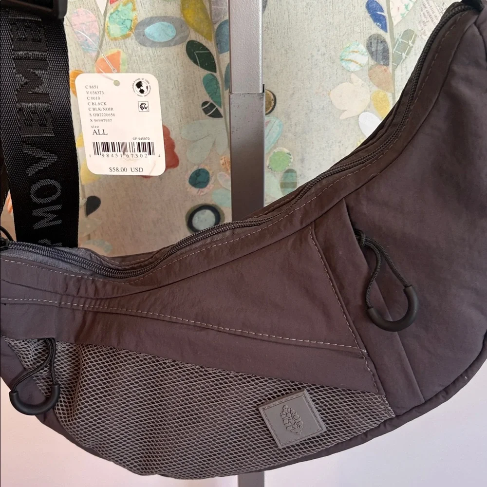 NWT FP Movement Nothing But Net Sling Bag brown black one size sporty new nwt